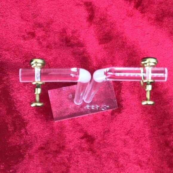 Vintage Van Dell Gold-Plated Screw Back Black Onyx Clip-On Earrings - Picture 4 of 7